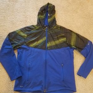 Men's Nike Dri-fit Running Jacket Size XXL Blue